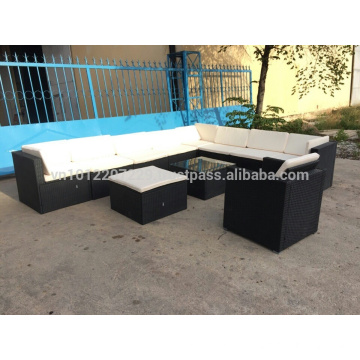 PE Poly mimbre Rattan muebles de jardín / al aire libre - Big Lounge Set